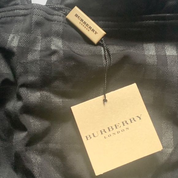 NWT Ladies Burberry Black Plaid One Piece Swimsuit Sz. M w. Pochette Case - Picture 12 of 13